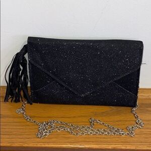 CLaire’s Black Glitter Party Purse